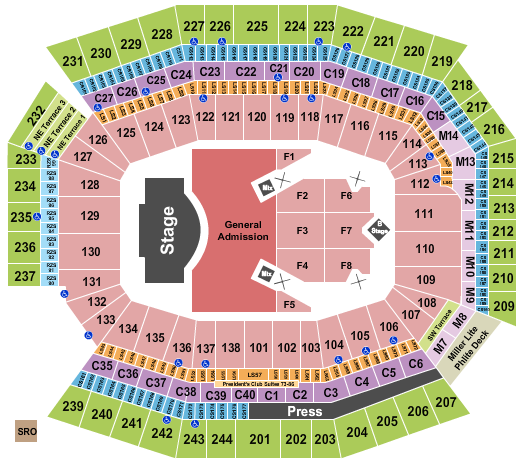 Lincoln Financial Field Zach Bryan Seating Chart