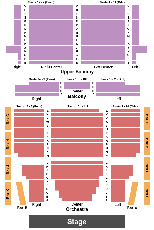 Warner Theater Dc Detailed Seating Chart