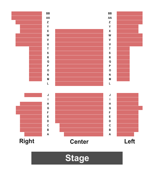 Lincoln Theatre - Mount Vernon End Stage Seating Chart
