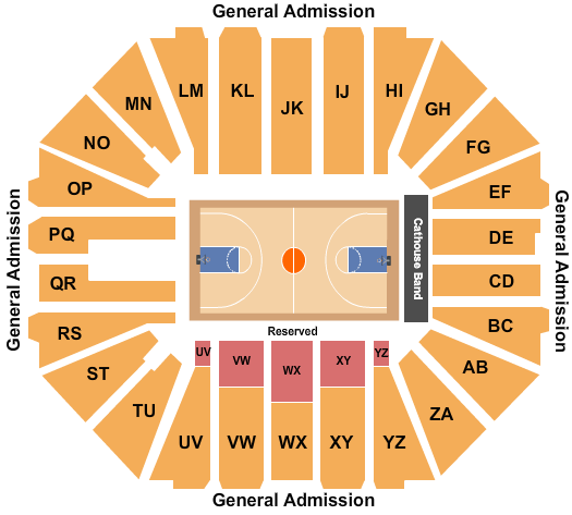 Liston Ramsey Activity Center Basketball Seating Chart