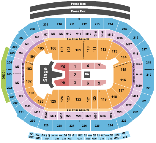Little Caesars Arena AJR Seating Chart