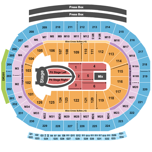 Little Caesars Arena Ariana Grande Seating Chart