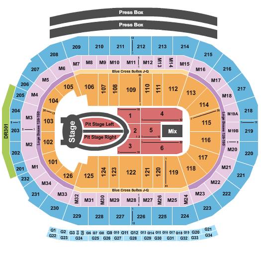 Little Caesars Arena Seating Chart Detroit