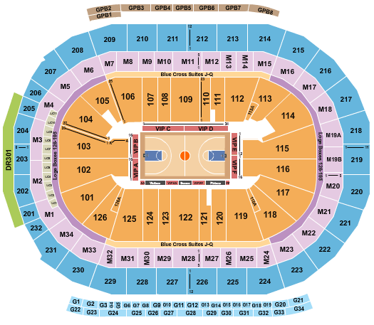 Detroit Pistons seating chart at little caesars arena in Detroit,MI