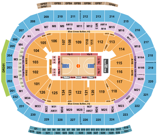 seating chart for Little Caesars Arena - Basketball - Pistons - eventticketscenter.com
