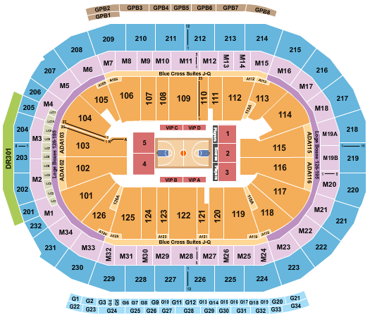 Little Caesars Arena Basketball Seating Chart