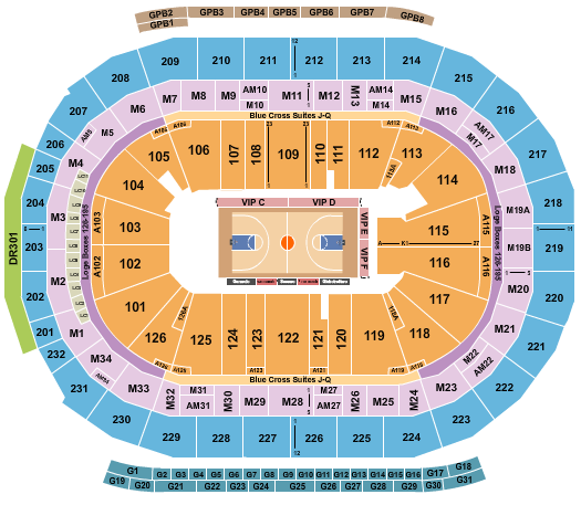 Little Caesars Arena Basketball - Globetrotters Seating Chart