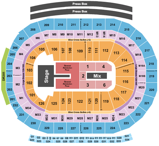 Seating Chart For Little Caesars Arena Detroit Michigan