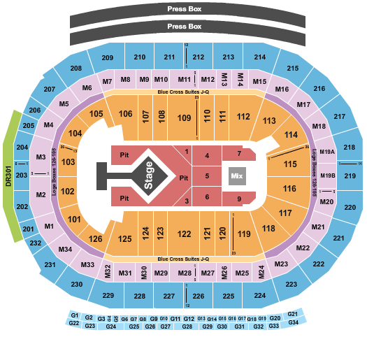 Little Caesars Arena Blink 182 Seating Chart