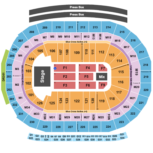 Little Caesars Arena Bruno Mars Seating Chart