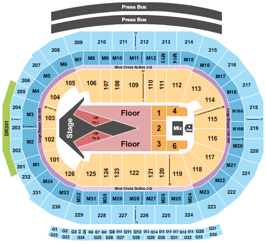 Little Caesars Arena Carrie Underwood 2 Seating Chart