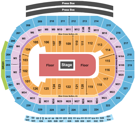 Little Caesars Arena Center Stage 2 Seating Chart