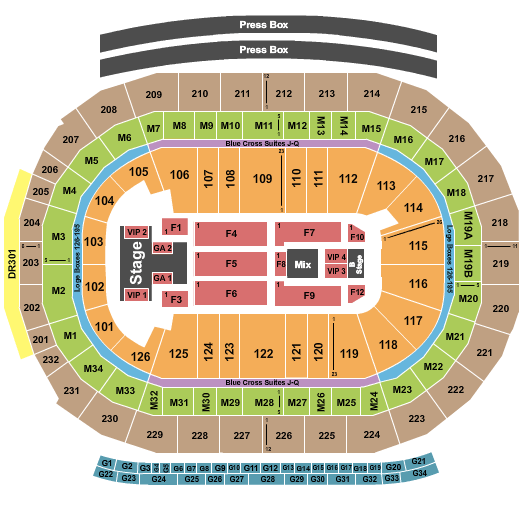 Little Caesars Arena Demi Lovato Seating Chart
