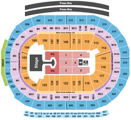 Little Caesars Arena Disturbed Seating Chart