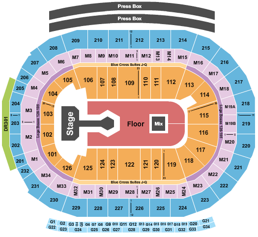 Little Caesars Arena Don Toliver Seating Chart