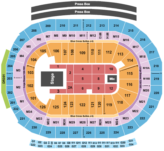 Little Caesars Arena Elevation Worship Seating Chart