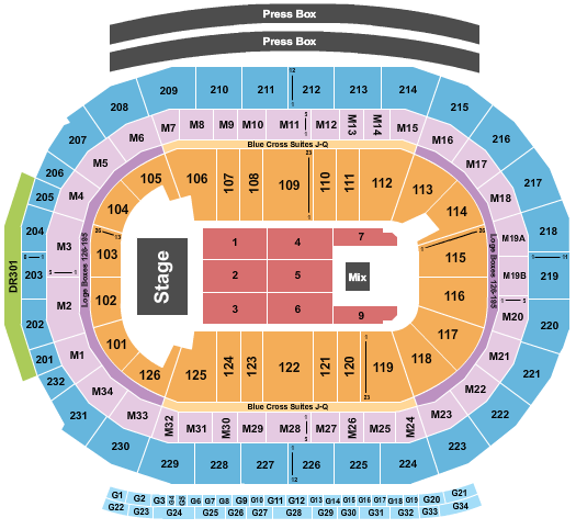 Little Caesars Arena Endstage 5 Seating Chart
