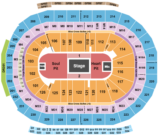 Little Caesars Arena Eric Church 2 Seating Chart