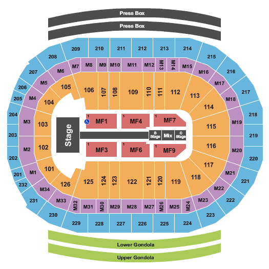 Little Caesars Arena Fall Out Boy Seating Chart