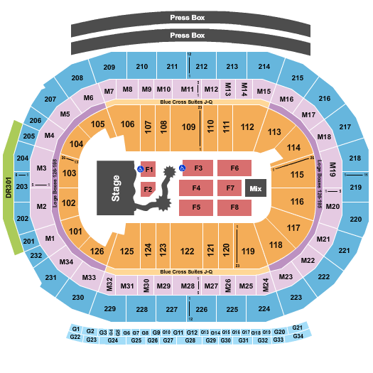 Little Caesars Arena Game of Thrones Seating Chart