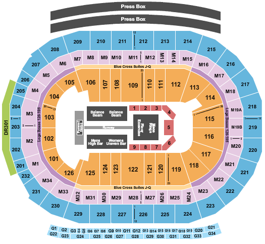 Little Caesars Arena Gold Over America Seating Chart