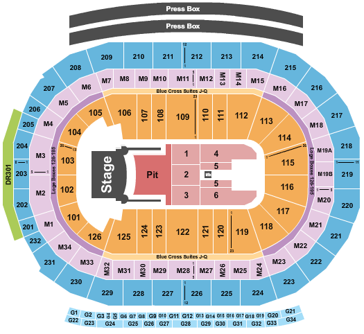 Little Caesars Arena Greta Van Fleet Seating Chart