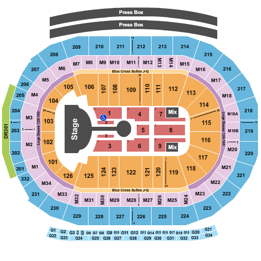 Little Caesars Arena Hugh Jackman Seating Chart