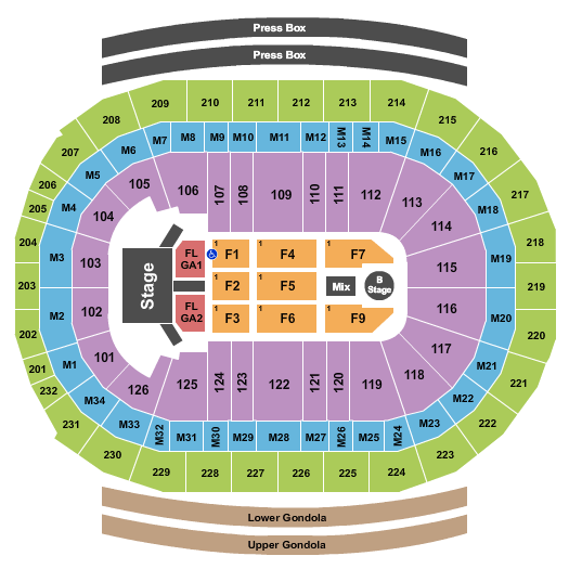 Little Caesars Arena Imagine Dragons Seating Chart