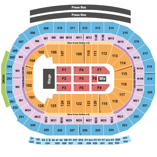 Little Caesars Arena Seating Chart & Maps Detroit