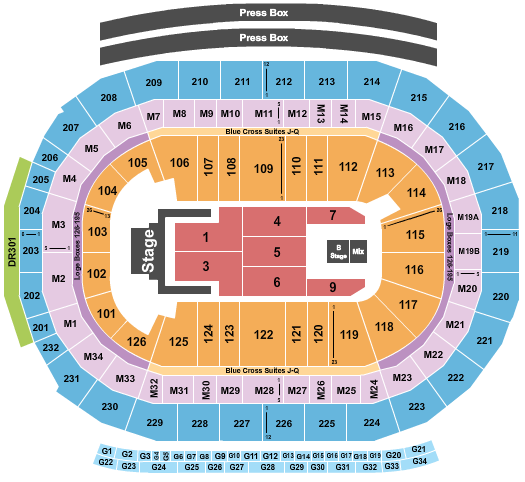 Little Caesars Arena Jelly Roll Seating Chart