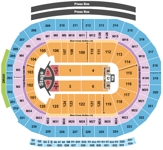 Little Caesars Arena Jonas Brothers Seating Chart