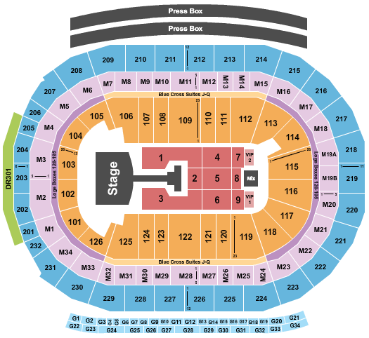 Little Caesars Arena Jonas Brothers 1 Seating Chart