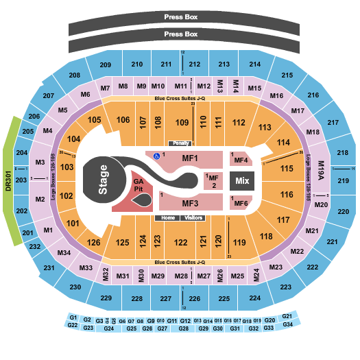 Little Caesars Arena Katy Perry Seating Chart