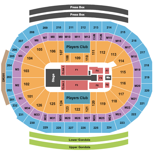 Little Caesars Arena Maroon 5 Seating Chart