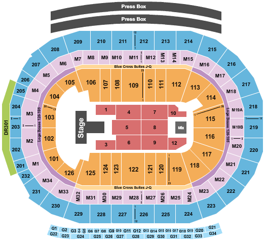 Little Caesars Arena Maverick City Music Seating Chart