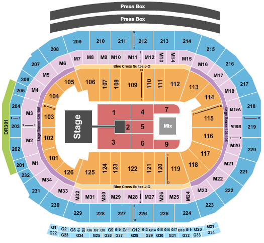 Little Caesars Arena MercyMe Seating Chart
