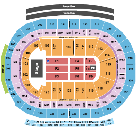 Little Caesars Arena Michelle Obama Seating Chart
