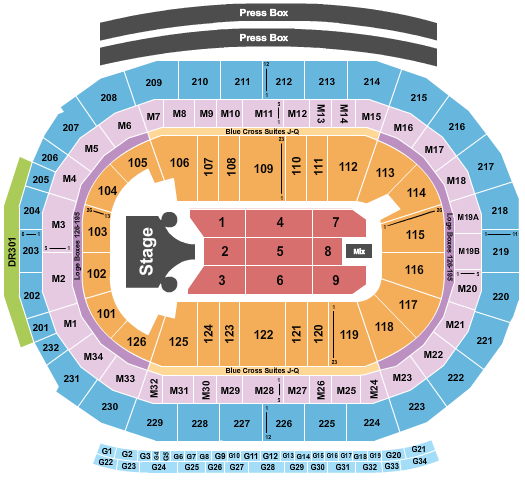 Little Caesars Arena Missy Elliott Seating Chart