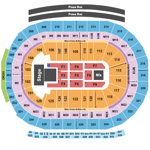 Little Caesars Arena Panic at the Disco Seating Chart