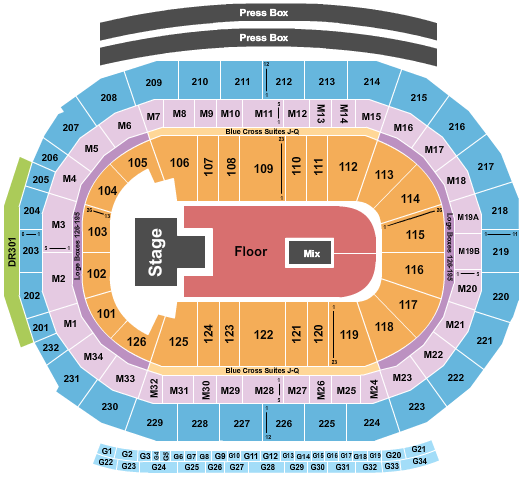 seating chart for Little Caesars Arena - Paramore - eventticketscenter.com