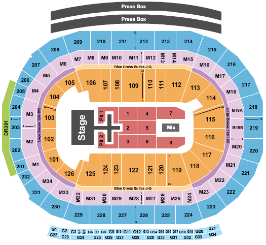 Little Caesars Arena Phil Wickham Seating Chart