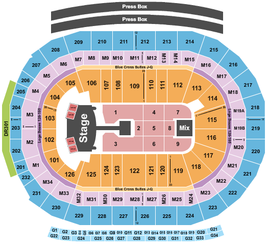 Little Caesars Arena Queen & Adam Lambert Seating Chart
