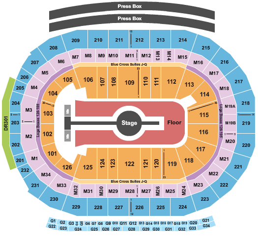 Little Caesars Arena Rod Wave Seating Chart