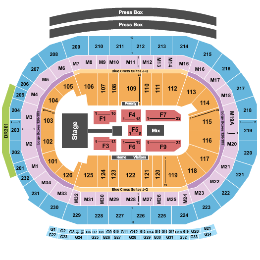 Little Caesars Arena Shakira Seating Chart