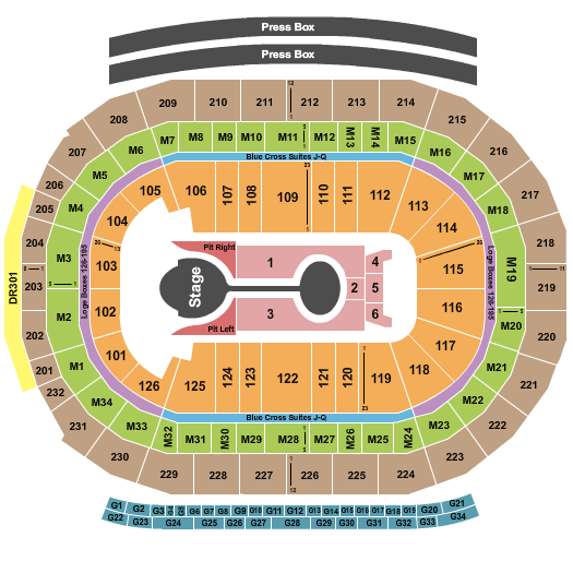 Little Caesars Arena Shawn Mendes 2 Seating Chart