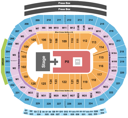 Little Caesars Arena SuicideBoys Seating Chart