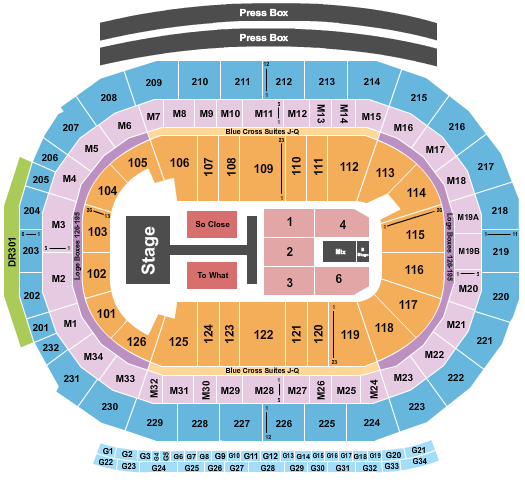 Little Caesars Arena Tate McRae Seating Chart