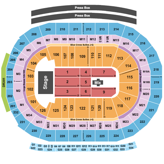 Little Caesars Arena The Who Seating Chart