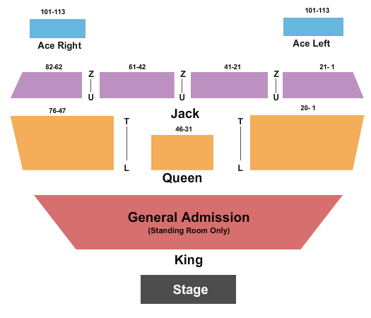 Little River Casino Resort Endstage GA King Seating Chart
