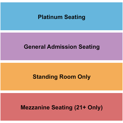 Little Rock Hall - AR Platinum/GA/Mezz Seating Chart